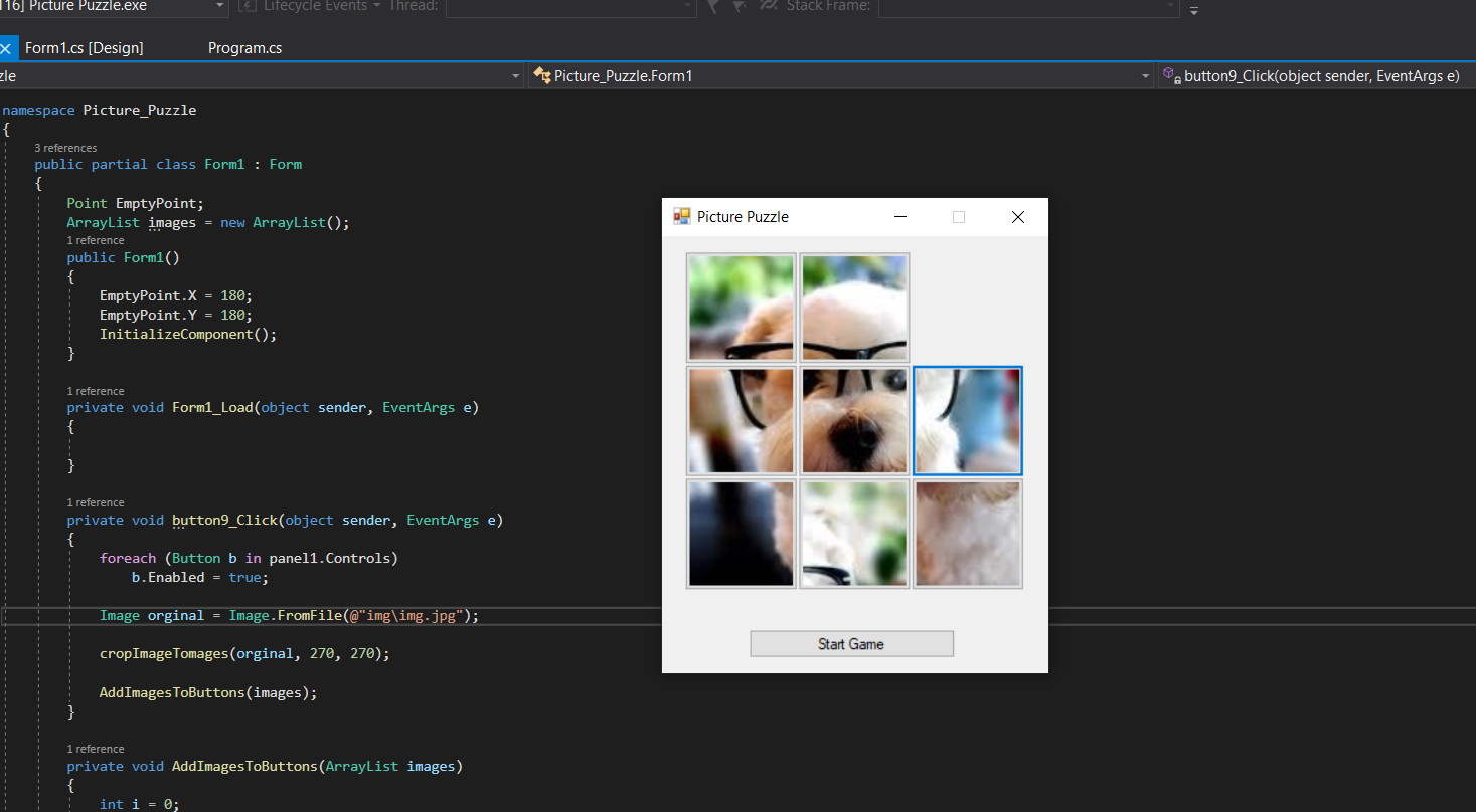 Program in C# through simple Game Designe ude1434