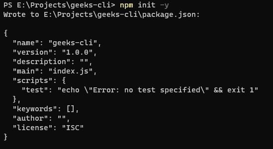 Node.js based CLI(Command Line Interface) ude1446