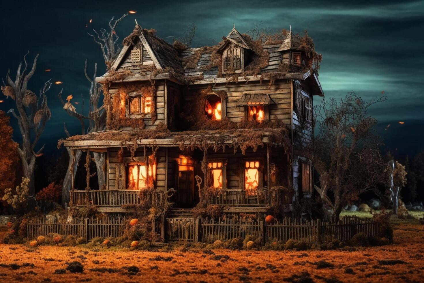Photoshop CC: Create a Spooky Haunted-House ude1677