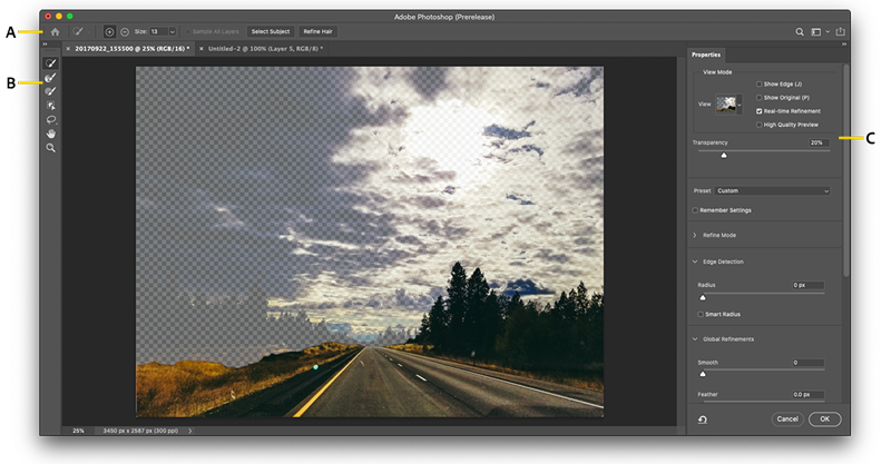 Selections and layer masks in Adobe Photoshop ude1845