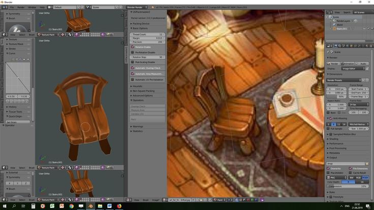 Hand-Painted Tiled Textures in Blender ude45