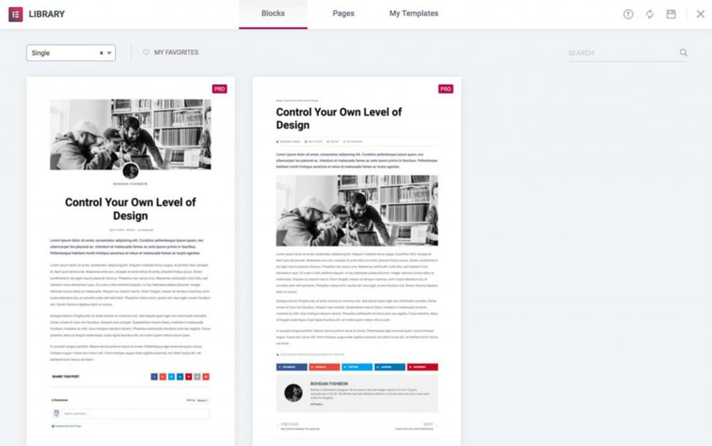 Custom Wordpress Blog Theme Using Elementor ude700