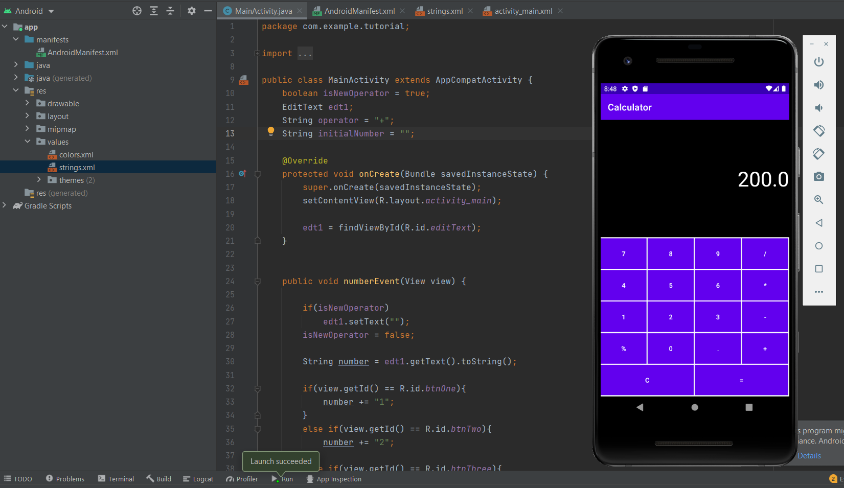 Calculator App with Unity ude746