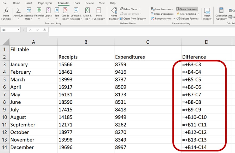 Excel Formulas ude831