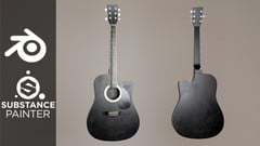 Creating a Guitar in Blender and Substance Painter ude_2025913003
