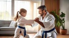Learn how to teach your child martial arts at home. ude_2025913727
